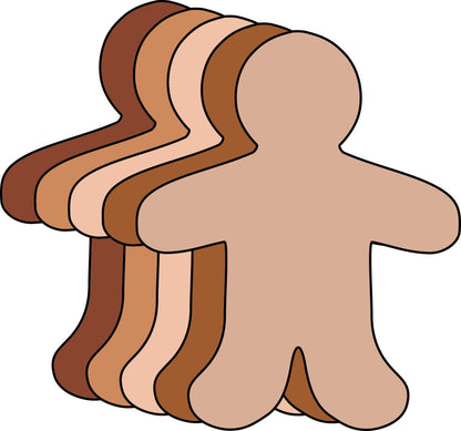 SHAPES ETC. Person Multicultural Creative Cut-Outs- 3”