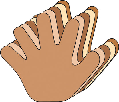 SHAPES ETC. Hand Multicultural Creative Cut-Outs- 3”