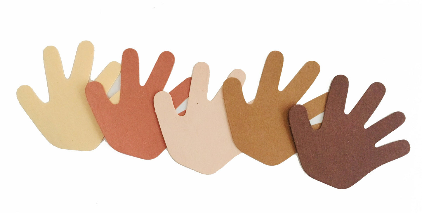 SHAPES ETC. Hand Multicultural Creative Cut-Outs- 3”