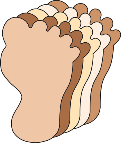 SHAPES ETC. Small Multicultural Cut-Out - Foot