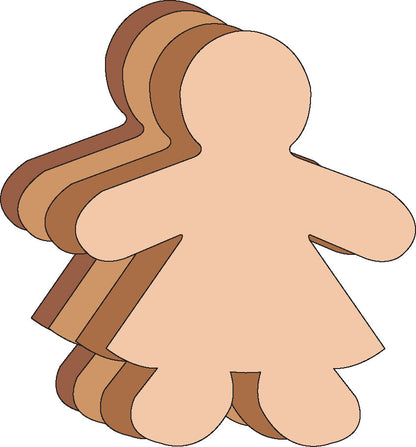 SHAPES ETC. Girl Multicultural Creative Cut-Outs- 3”