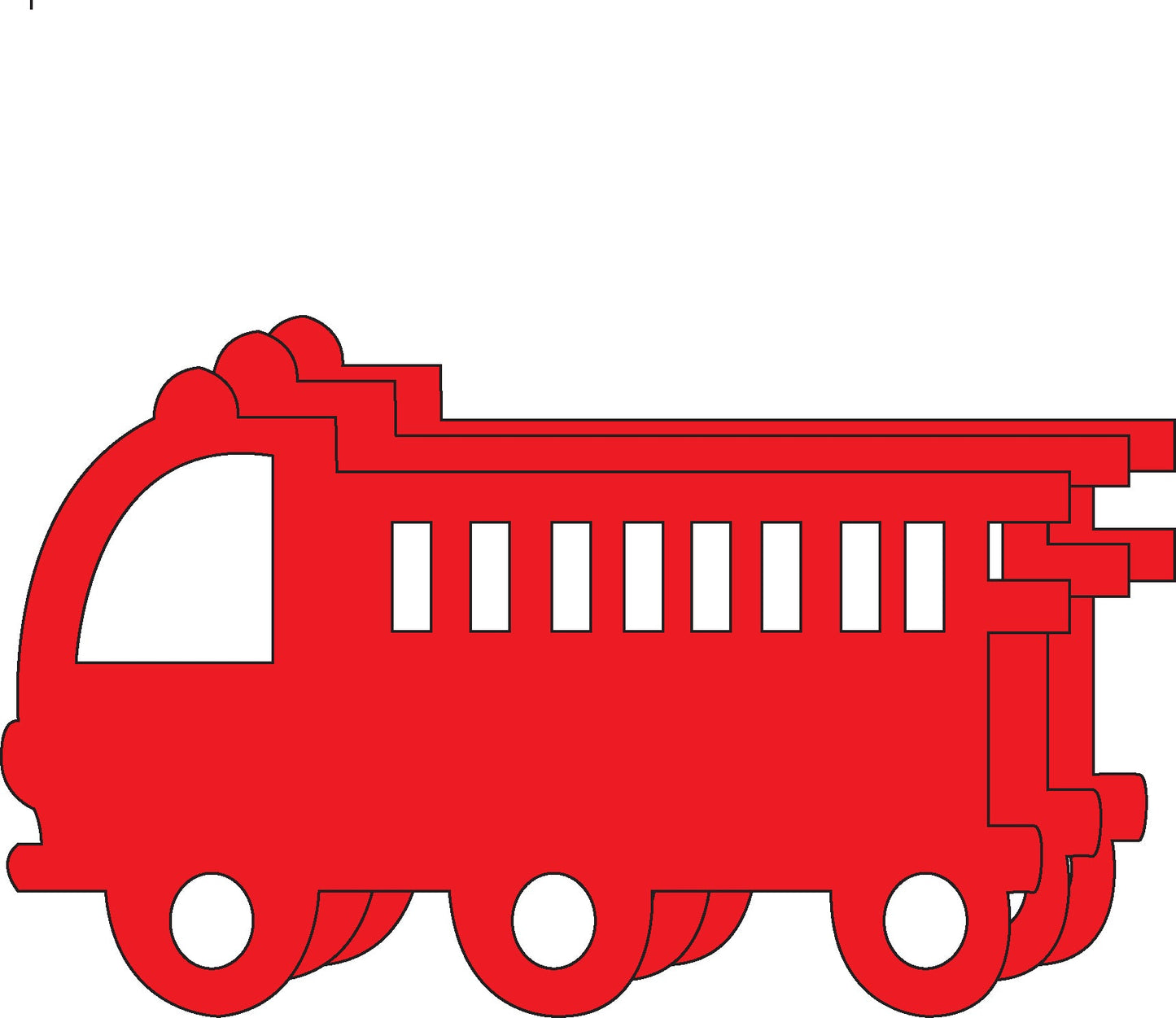 SHAPES ETC. Small Single Color Cut-Out - Fire Truck