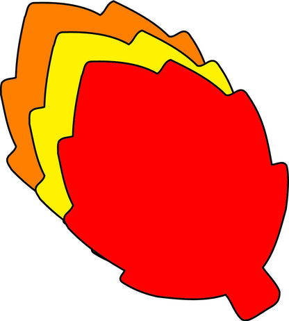 SHAPES ETC. Small Tri Color Creative Foam Cut-Outs - Leaf