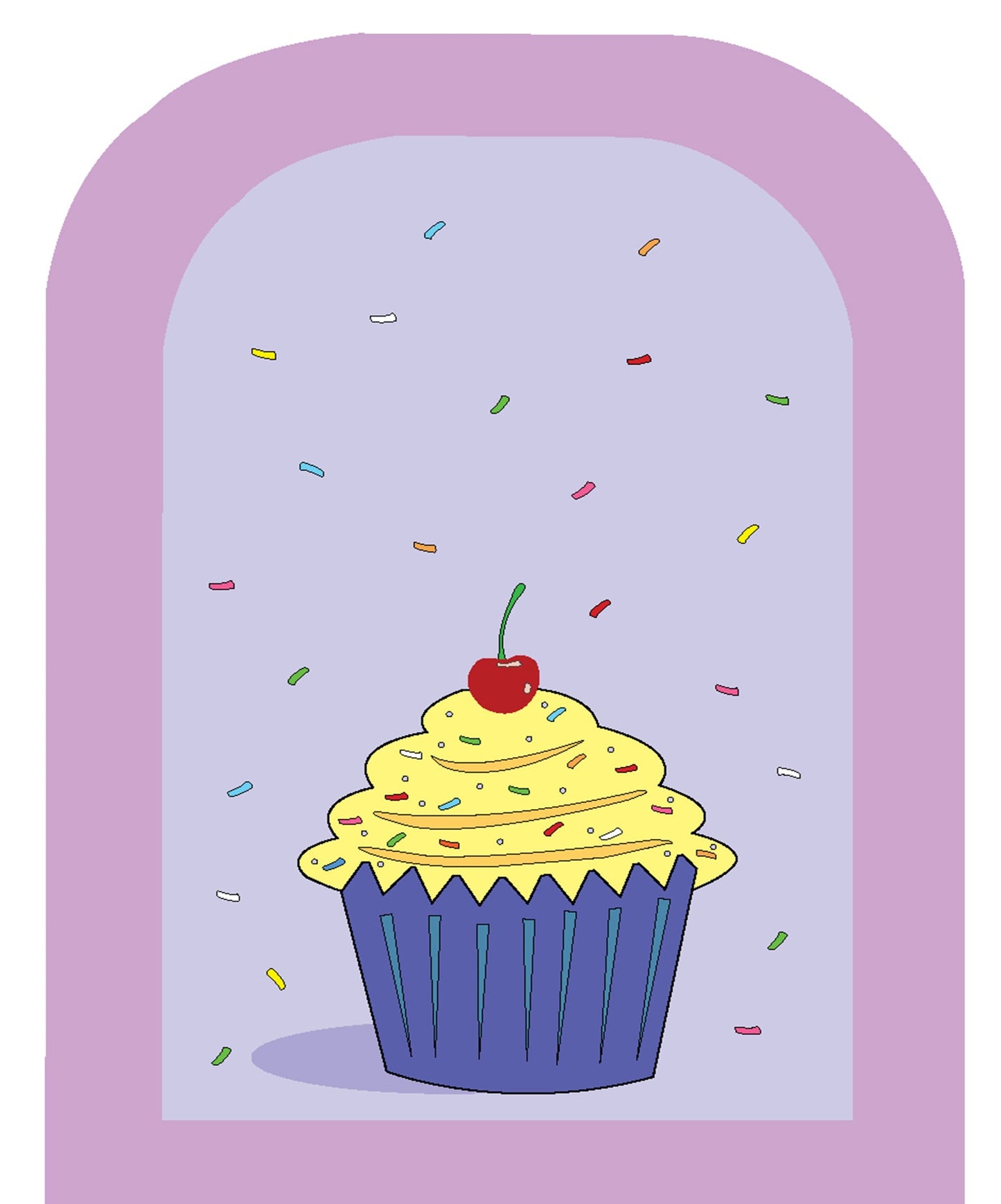 SHAPES ETC.  Mini Cardstock Accents - Cupcake