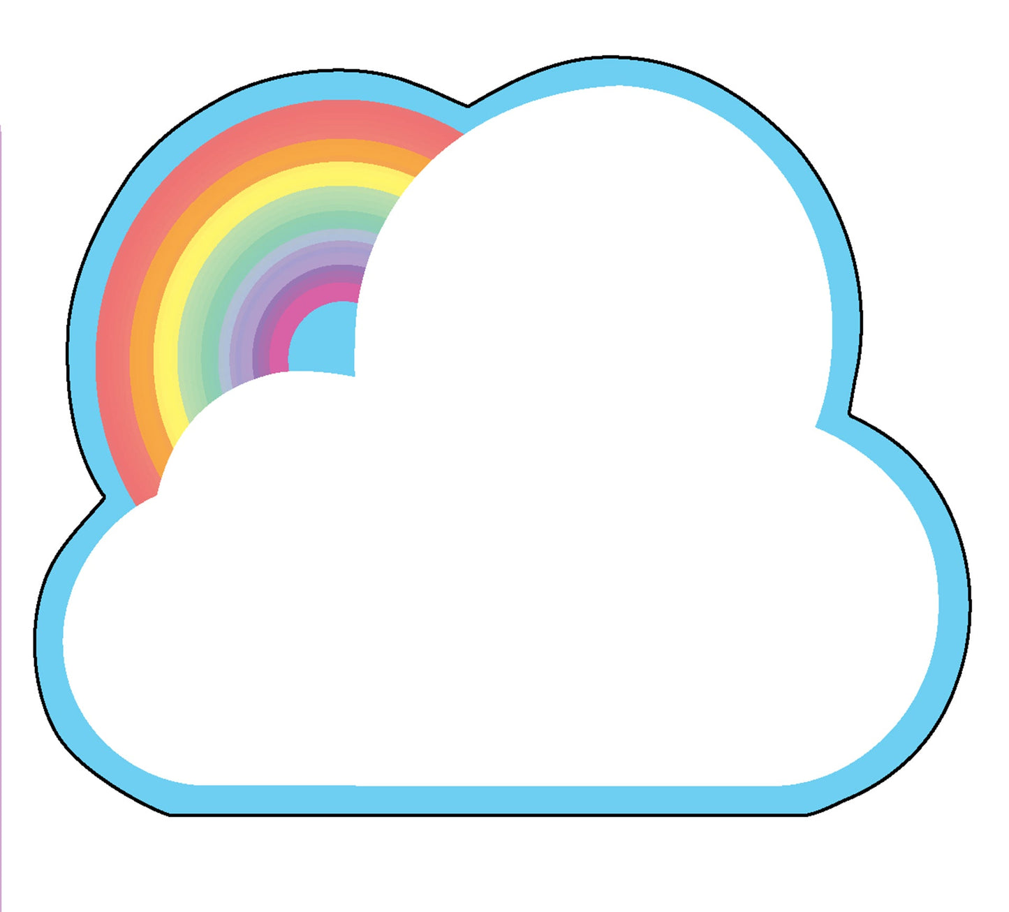 SHAPES ETC.  Large Cardstock Accents - Rainbow