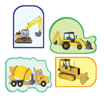 SHAPES ETC.  Mini Cardstock Accents - Construction Variety Pack