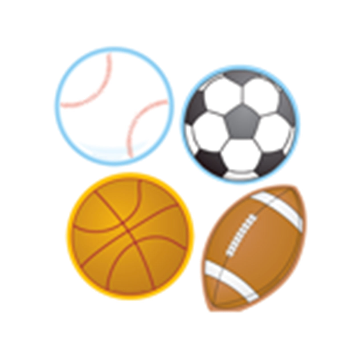 SHAPES ETC.  Mini Cardstock Accents - Sports Variety Pack