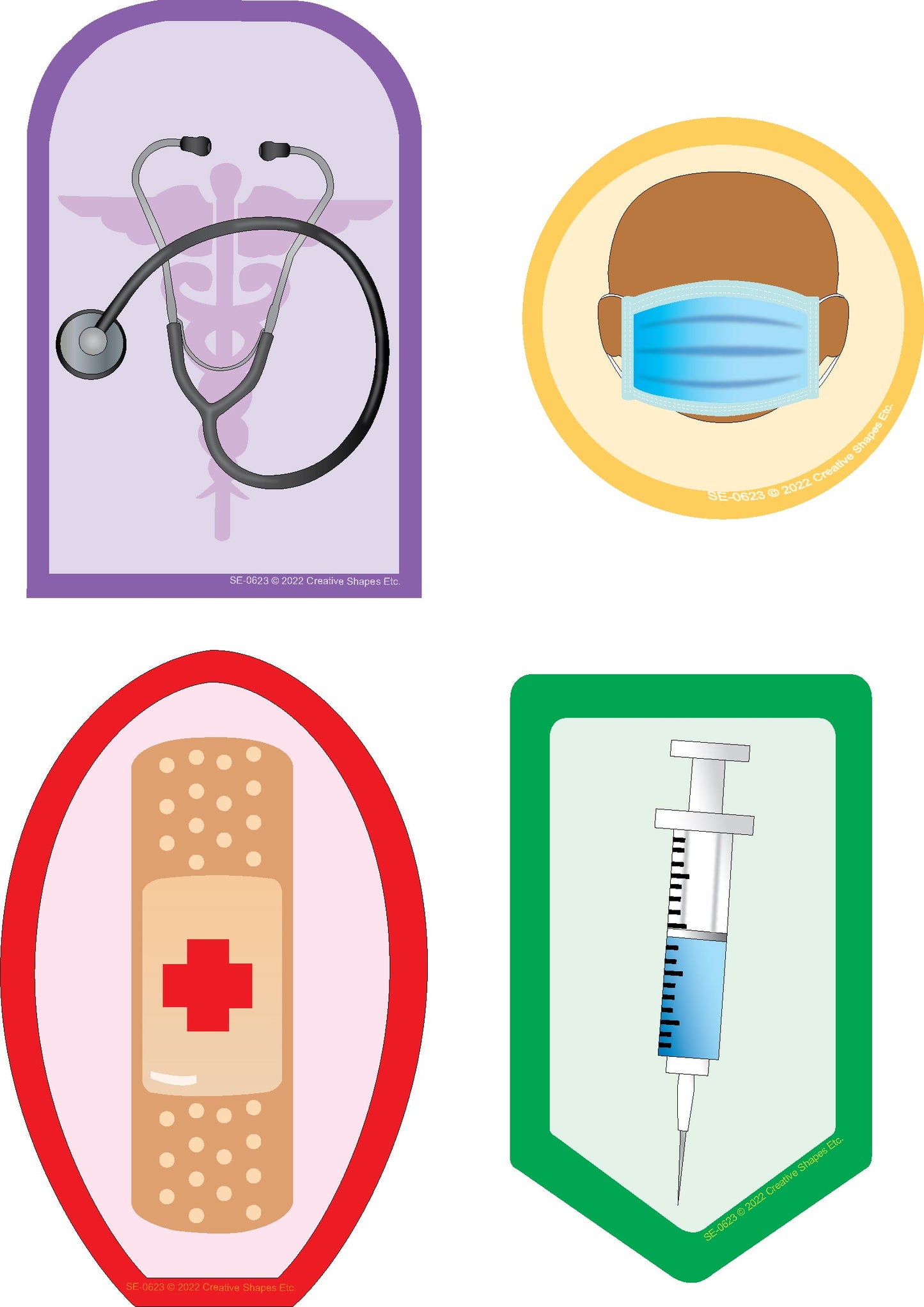 SHAPES ETC.  Mini Cardstock Accents - Medical Variety Pack