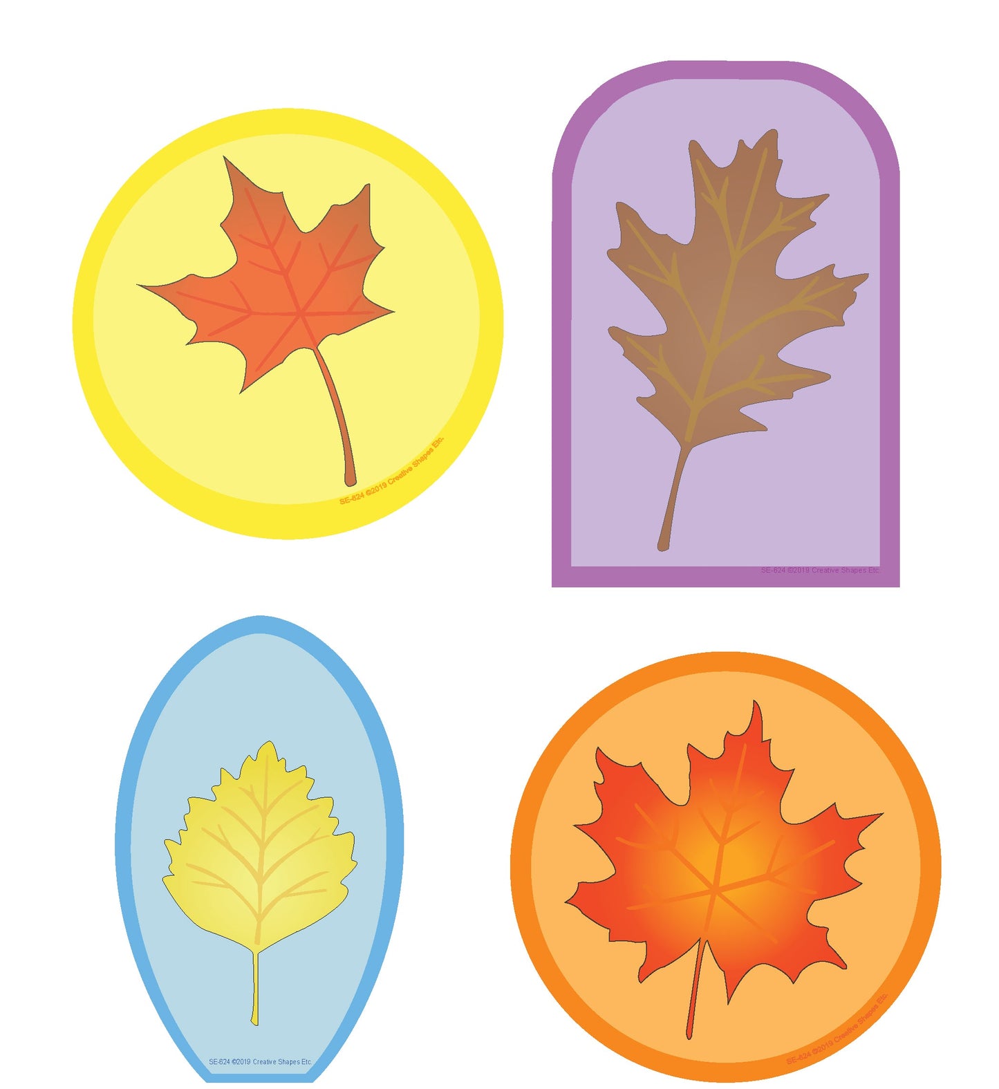SHAPES ETC.  Mini Cardstock Accents - Leaves Variety Pack