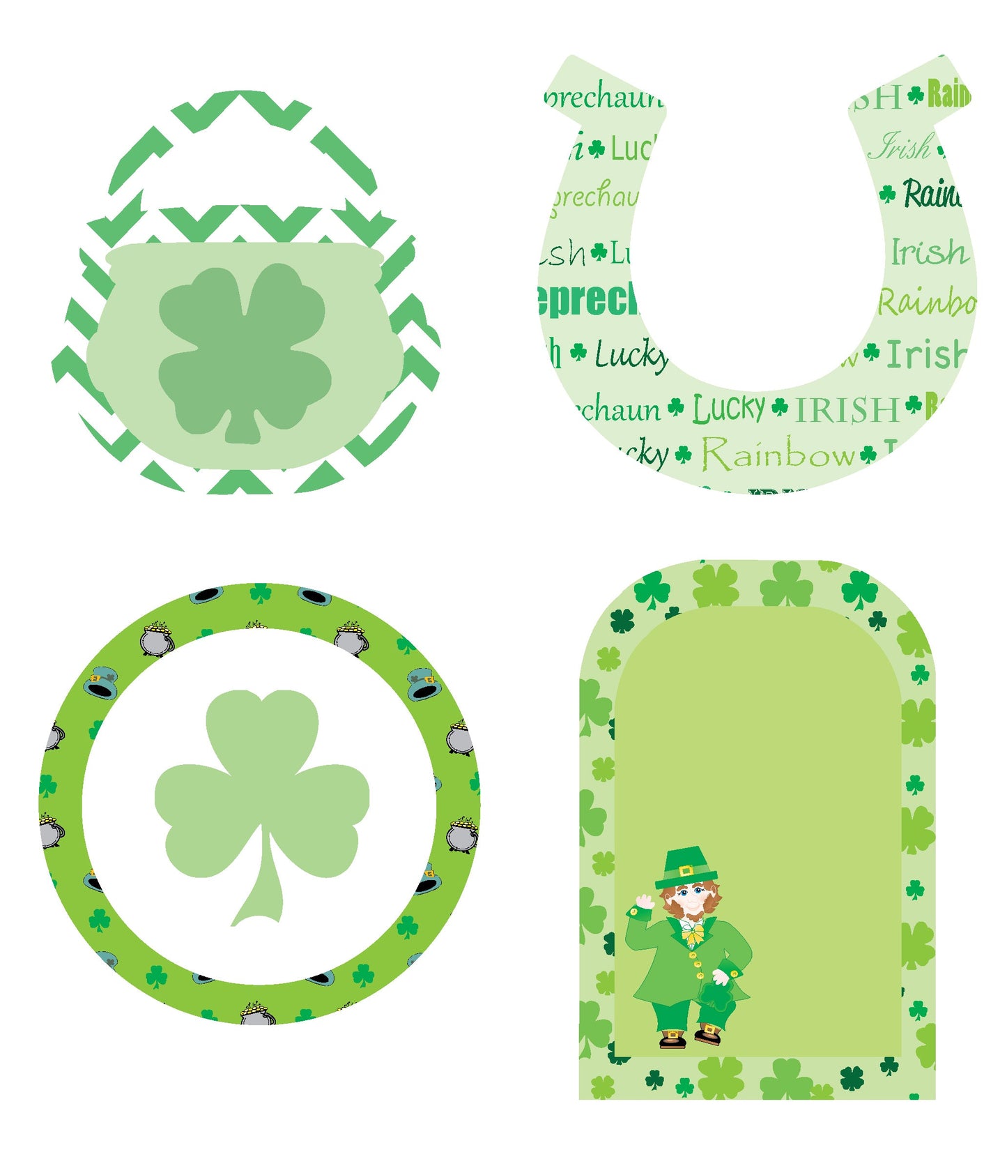 SHAPES ETC.  Mini  Cardstock Accents - St. Patty's Variety Pack