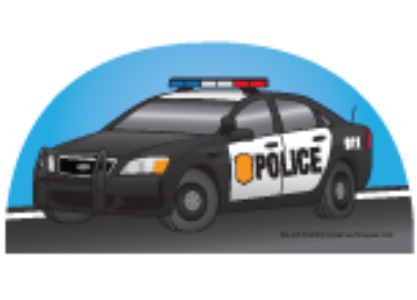 SHAPES ETC.  Large Notepad - Police Car