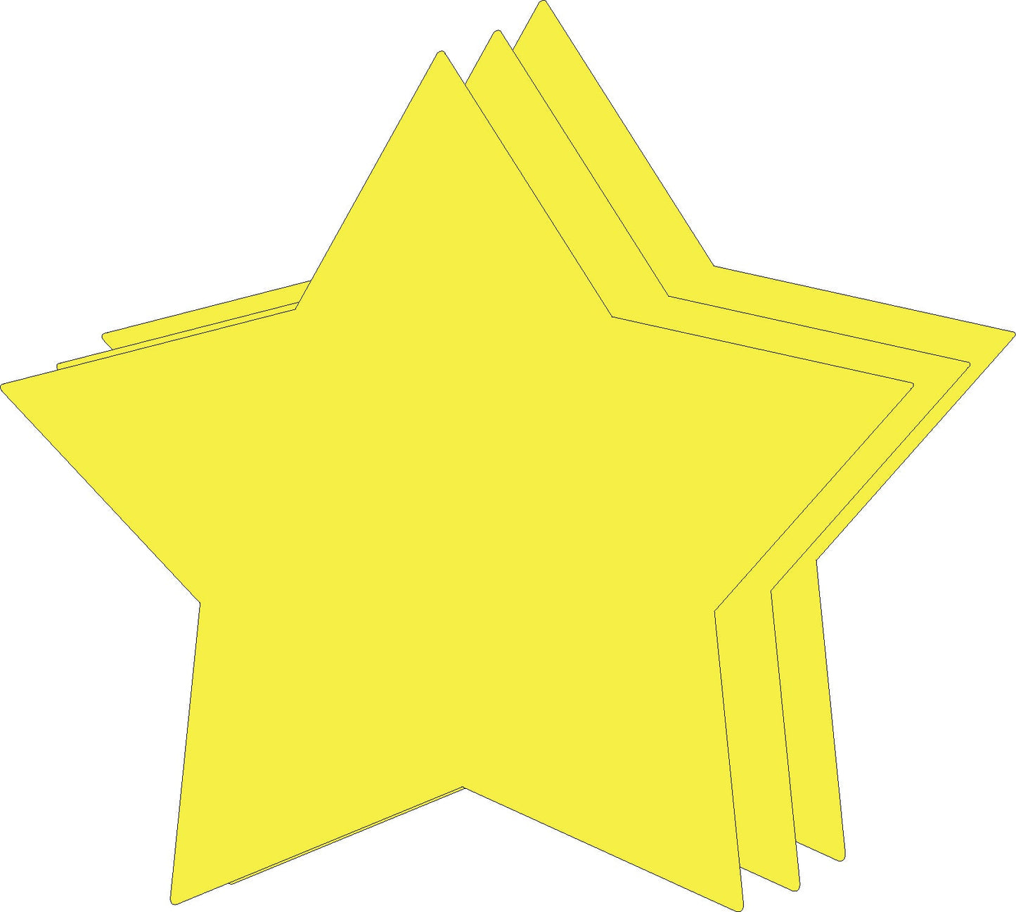 SHAPES ETC. Star Bright Neon Single Color Super Cut-Outs- 8” x 8”
