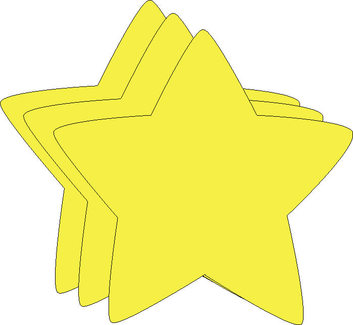 SHAPES ETC. Bright Neon Single Color Small Cut-Outs- 3” x 3”