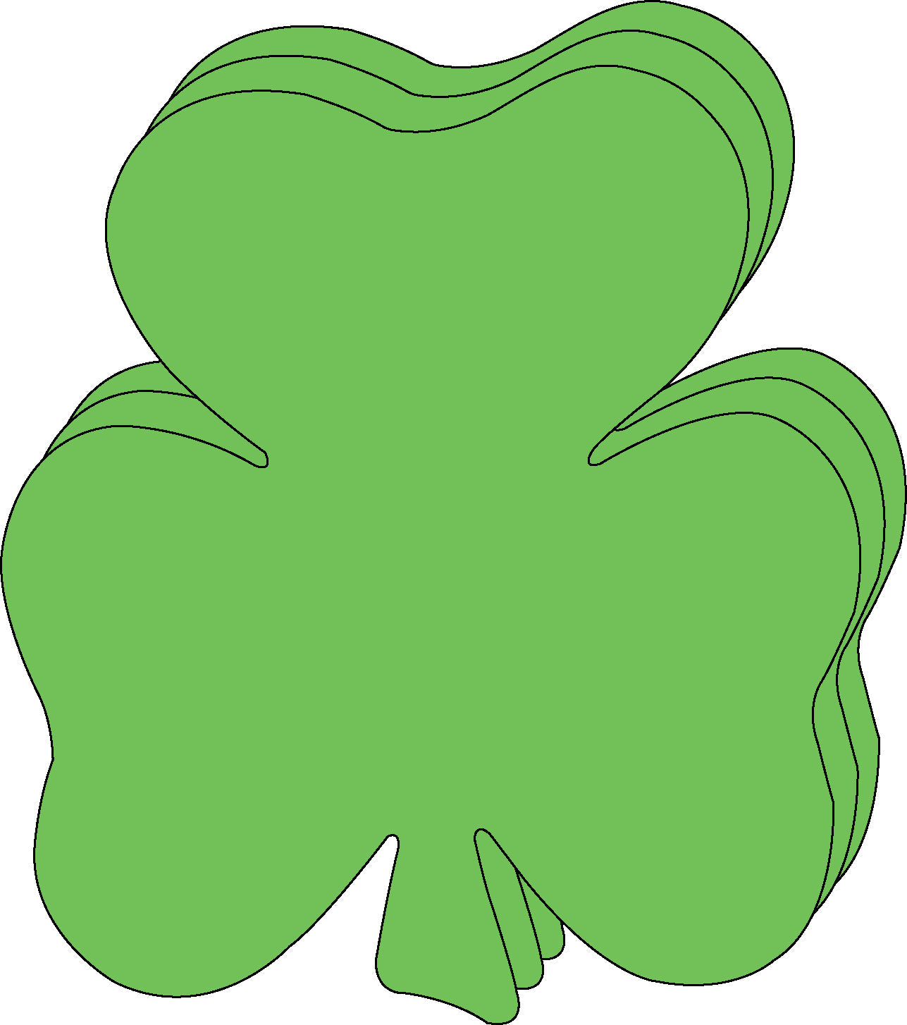 SHAPES ETC. Shamrock Bright Neon Single Color Super Cut-Outs- 8” x 9"