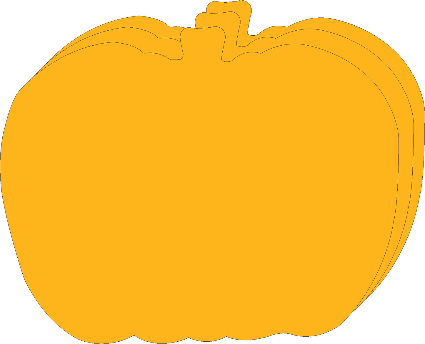 SHAPES ETC. Pumpkin Bright Neon Single Color Super Cut-Outs- 8” x 10”
