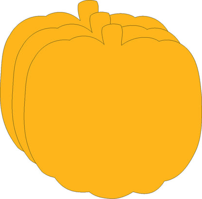 SHAPES ETC. Pumpkin Bright Neon Single Color Small Cut-Outs- 3” x 3”