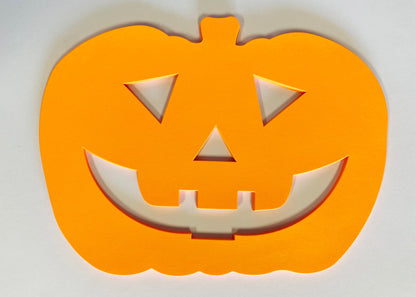 SHAPES ETC. Jack O Lantern Bright Neon Single Color Super Cut-Outs- 8” x 10”