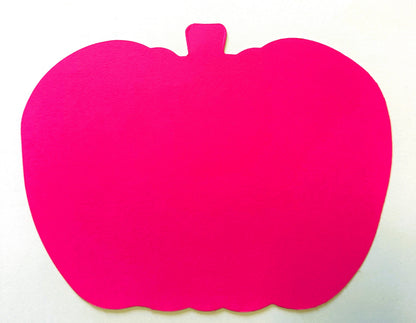SHAPES ETC.  Pretty in Pink-O-Ween Pumpkin Bright Neon Single Color Super Cut-Outs- 8" x 10"