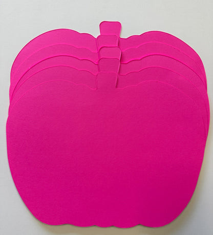 SHAPES ETC.  Pretty in Pink-O-Ween Pumpkin Bright Neon Single Color Super Cut-Outs- 8" x 10"