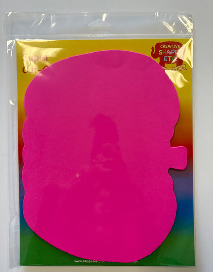 SHAPES ETC.  Pretty in Pink-O-Ween Pumpkin Bright Neon Single Color Super Cut-Outs- 8" x 10"