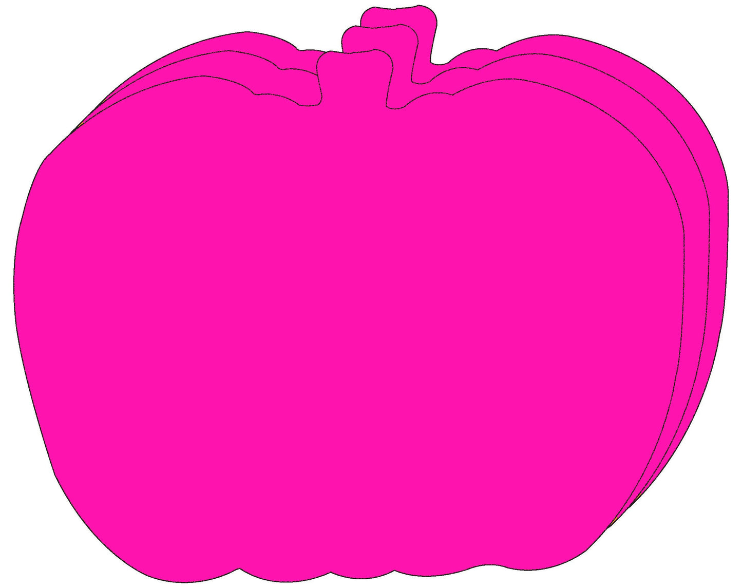 SHAPES ETC.  Pretty in Pink-O-Ween Pumpkin Bright Neon Single Color Super Cut-Outs- 8" x 10"