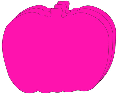 SHAPES ETC.  Pretty in Pink-O-Ween Pumpkin Bright Neon Single Color Super Cut-Outs- 8" x 10"