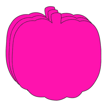 SHAPES ETC.  Pretty in Pink-O-Ween Pumpkin Bright Neon Single Color Large Cut-Outs- 5.5” x 5.5”