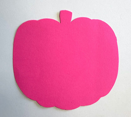 SHAPES ETC.  Pretty in Pink-O-Ween Pumpkin Bright Neon Single Color Large Cut-Outs- 5.5” x 5.5”
