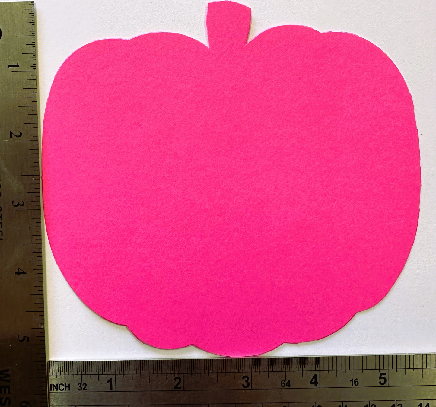 SHAPES ETC.  Pretty in Pink-O-Ween Pumpkin Bright Neon Single Color Large Cut-Outs- 5.5” x 5.5”