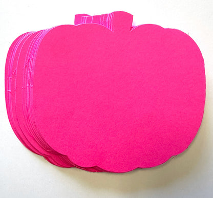 SHAPES ETC.  Pretty in Pink-O-Ween Pumpkin Bright Neon Single Color Large Cut-Outs- 5.5” x 5.5”