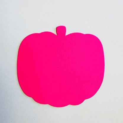 SHAPES ETC. Pretty in Pink-O-Ween Pumpkin Bright Neon Single Color Small Cut-Outs- 3" x 3"