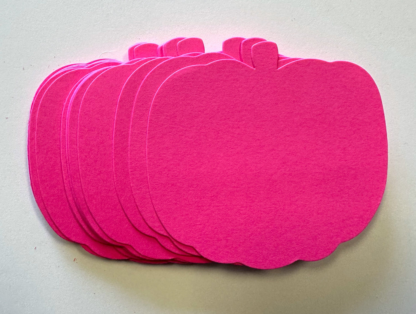 SHAPES ETC. Pretty in Pink-O-Ween Pumpkin Bright Neon Single Color Small Cut-Outs- 3" x 3"