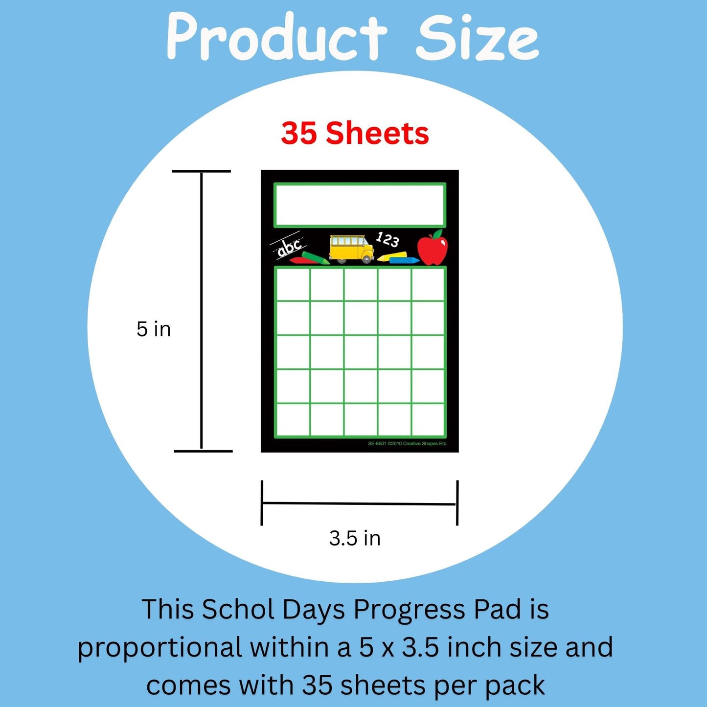 SHAPES ETC. Progress Pads - School Days