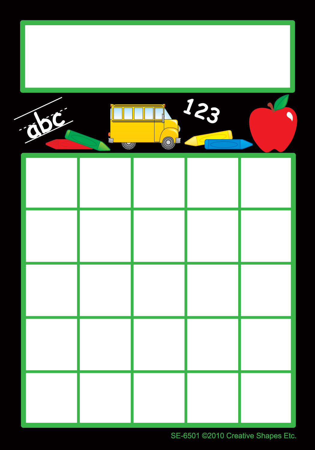 SHAPES ETC. Progress Pads - School Days