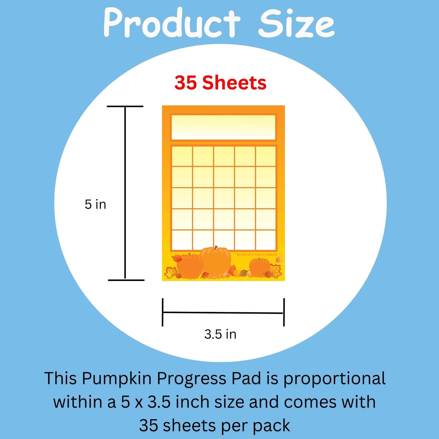 SHAPES ETC. Progress Pads - Pumpkins