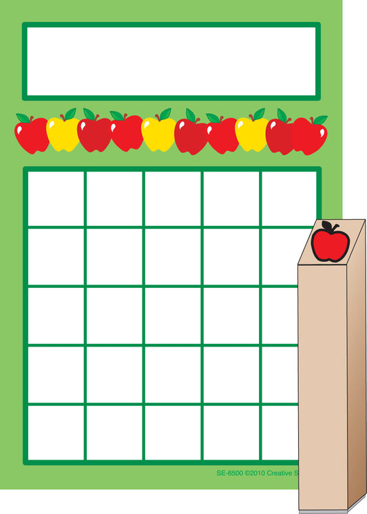 SHAPES ETC. Progress Pad/ Stamps Set - Apples