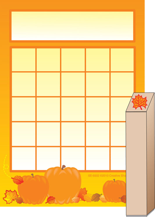 SHAPES ETC. Progress Pad/ Stamps Set - Pumpkin