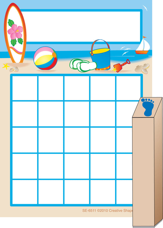 SHAPES ETC. Progress Pad/ Stamps Set - Beach