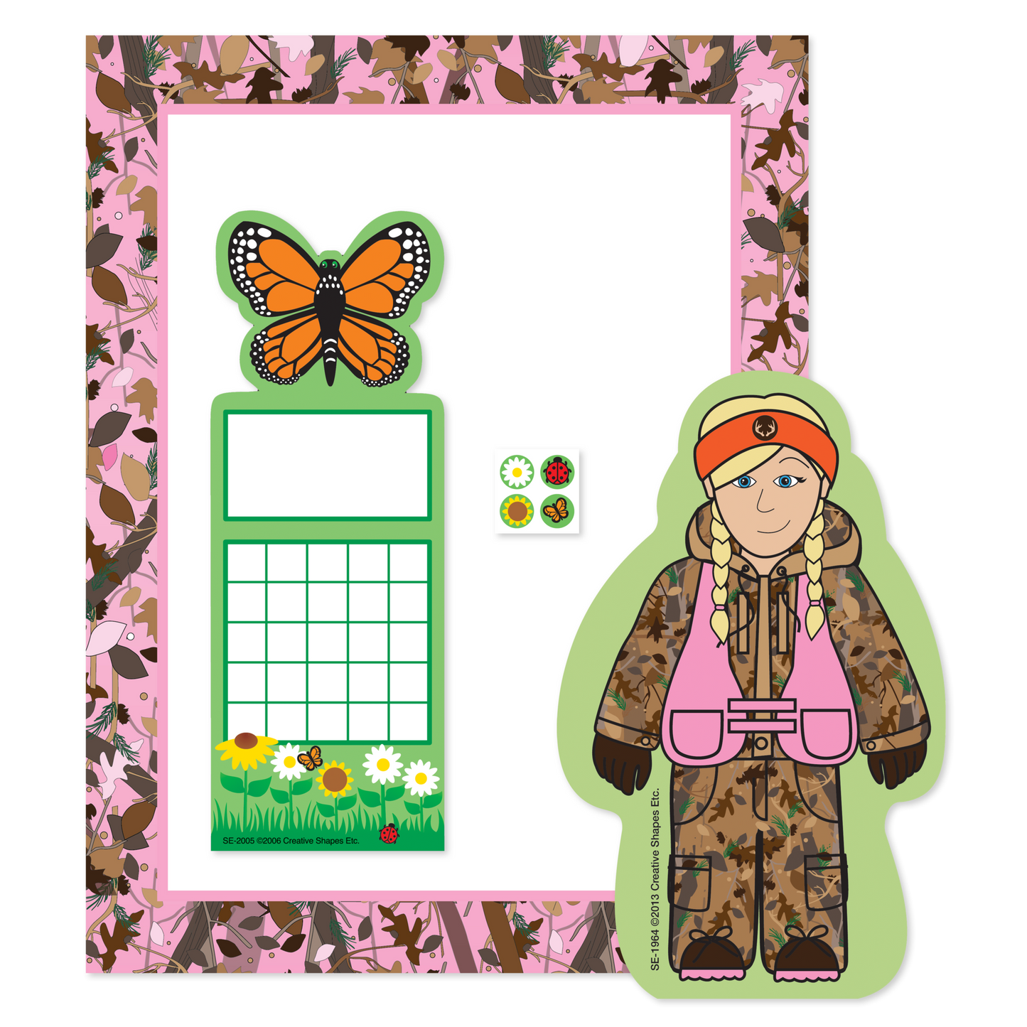 SHAPES ETC. Stationery Set - Pink Camo