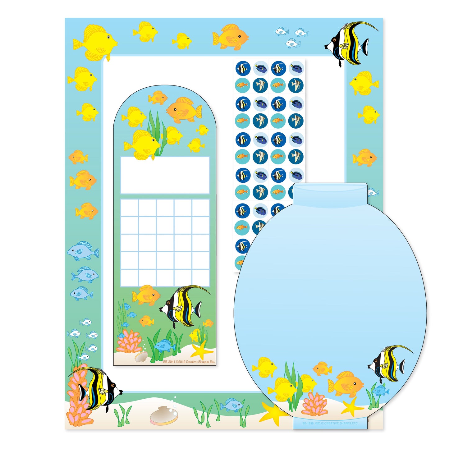 SHAPES ETC. Stationery Set - Aquarium