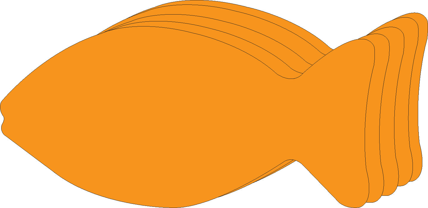 SHAPES ETC. Faith Fish Small Foam Single Color Creative Cut-Outs