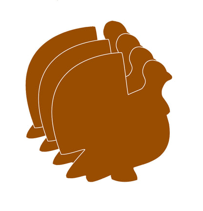 SHAPES ETC. Small Single Color Creative Foam Cut-Outs - Turkey