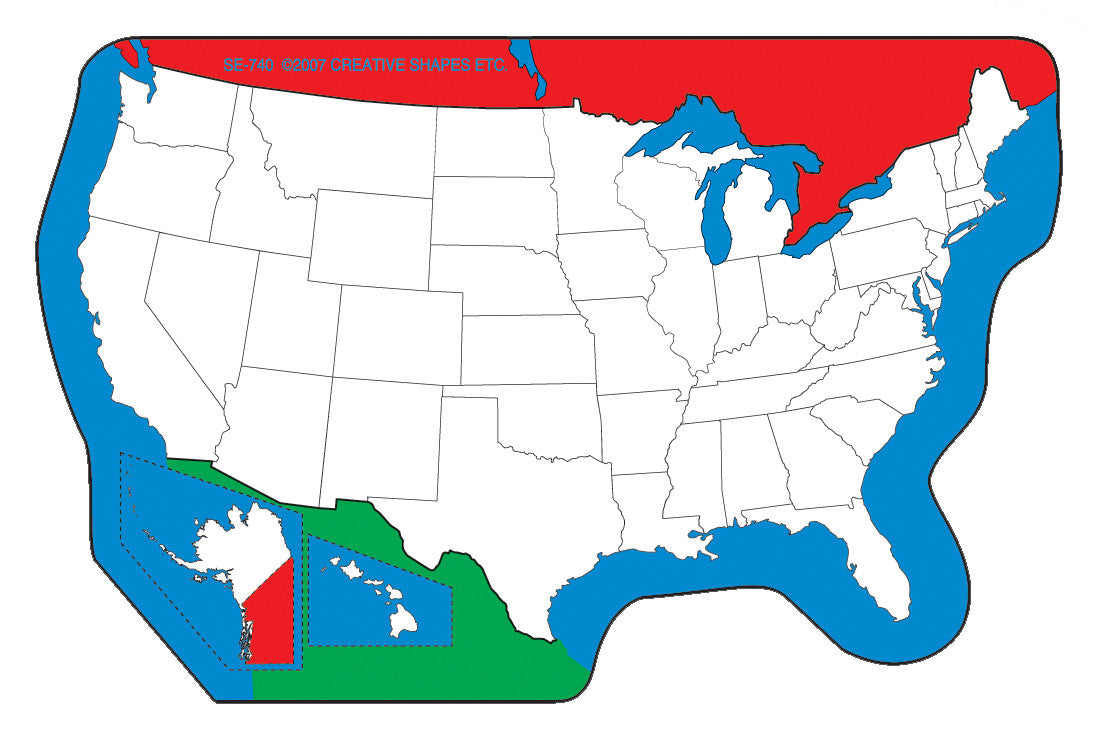 SHAPES ETC. Mini Notepad - U.S. Map