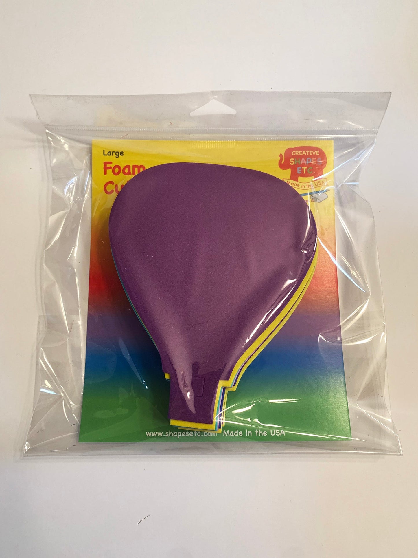 SHAPES ETC. Large Assorted Color Creative Foam Cut-Outs - Hot Air Balloon