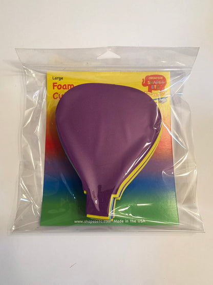 SHAPES ETC. Large Assorted Color Creative Foam Cut-Outs - Hot Air Balloon