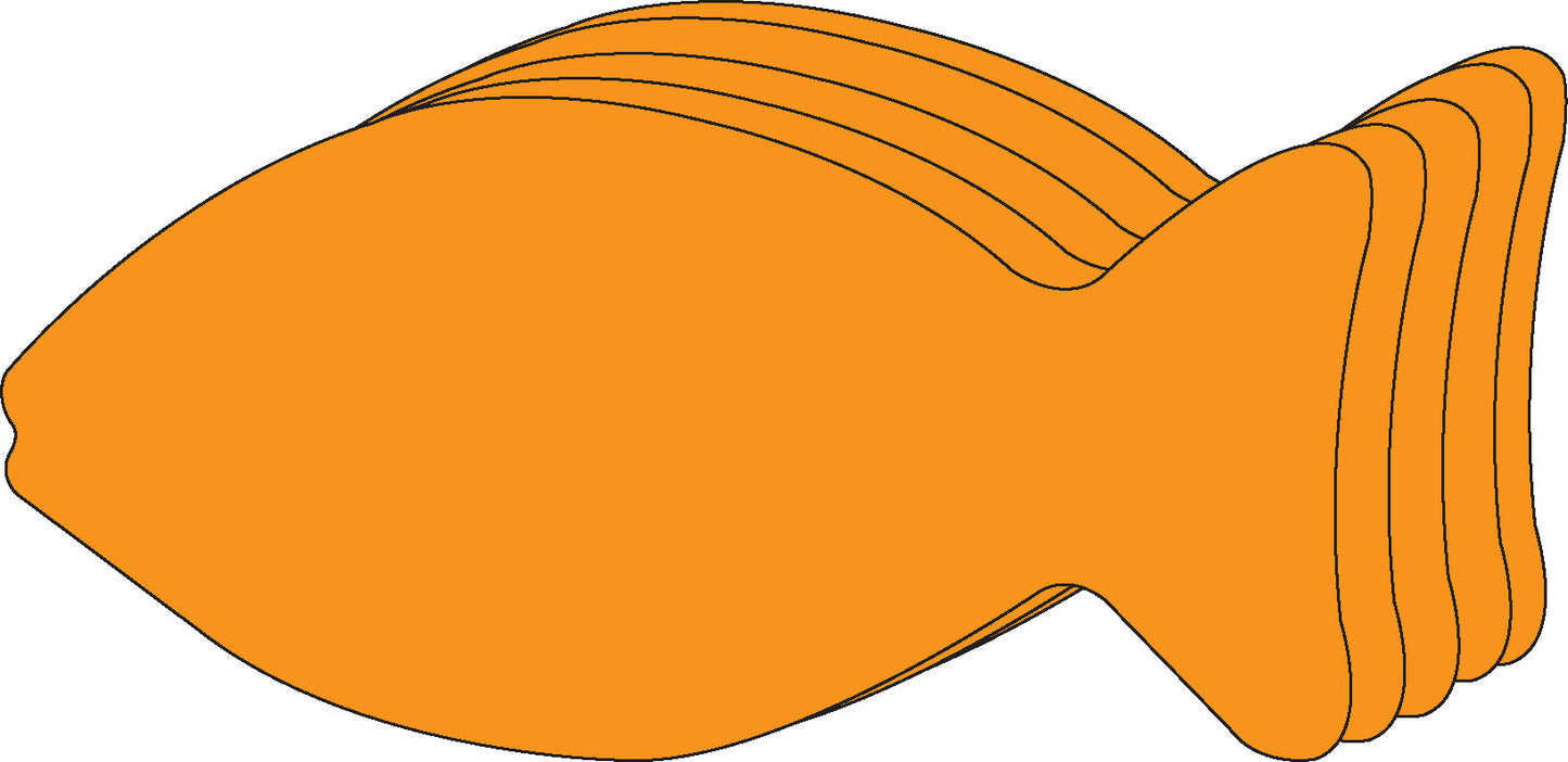 SHAPES ETC.  Faith Fish Large Foam Single Color Creative Cut-Outs