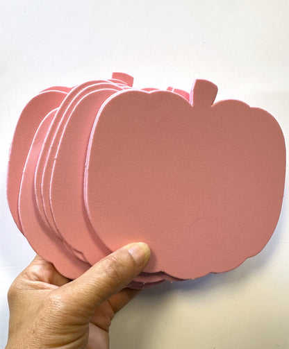 Large Pink Foam Pumpkin Cut-Outs, 5.5" – Pack of 15