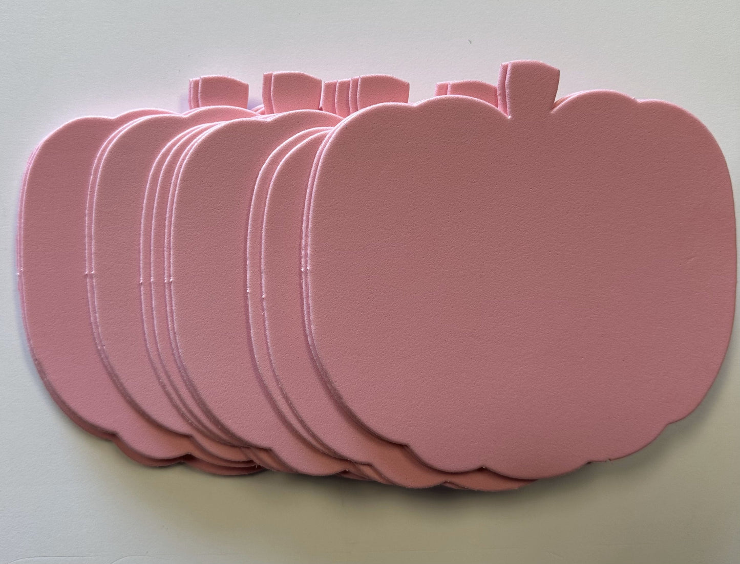 Large Pink Foam Pumpkin Cut-Outs, 5.5" – Pack of 15