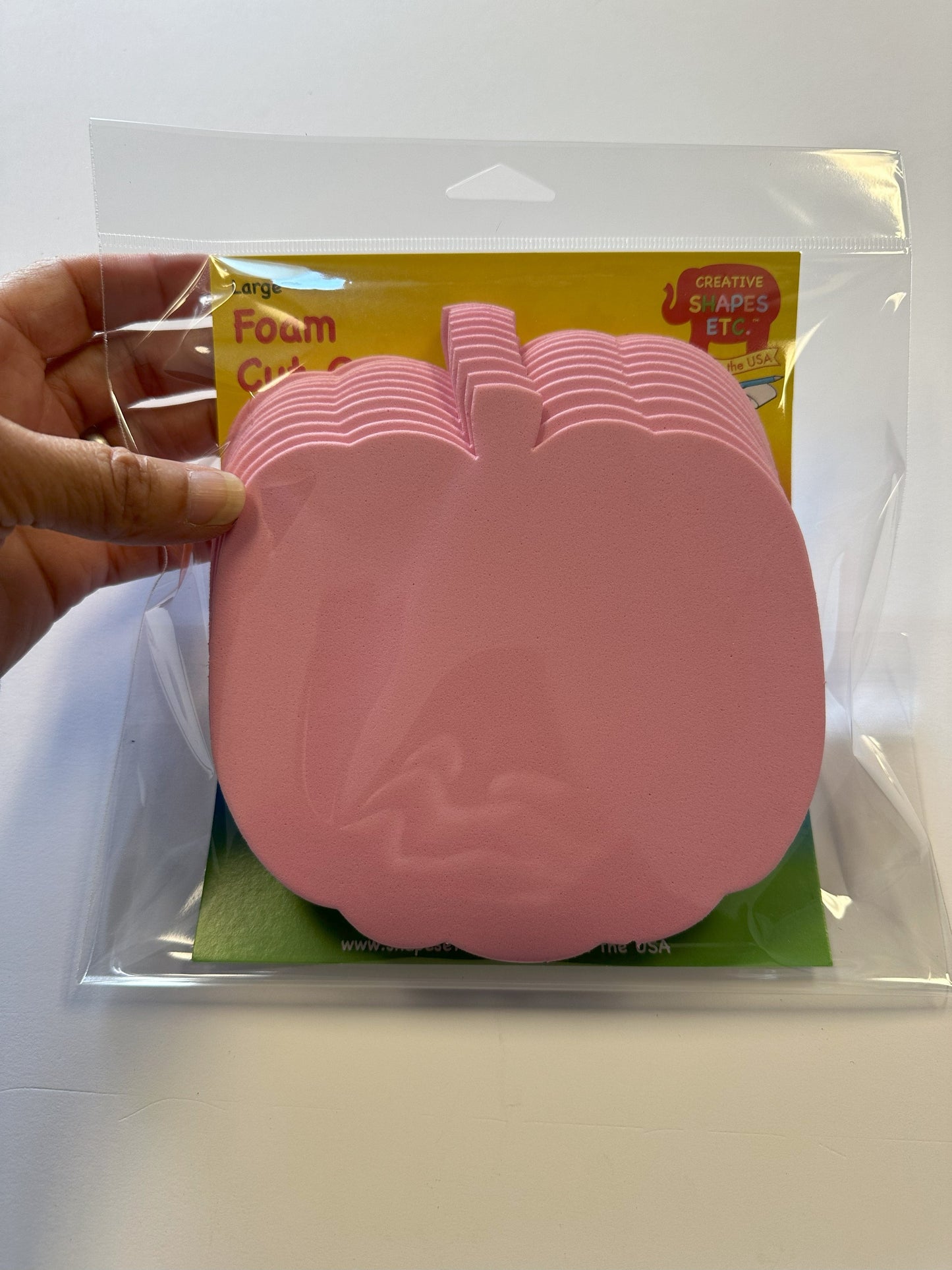 Large Pink Foam Pumpkin Cut-Outs, 5.5" – Pack of 15