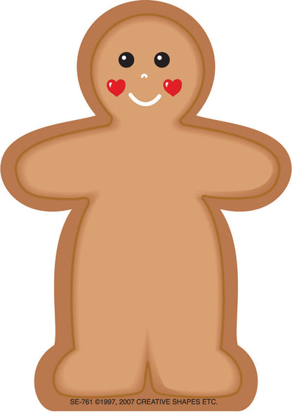 SHAPES ETC. Mini Notepad - Gingerbread Man